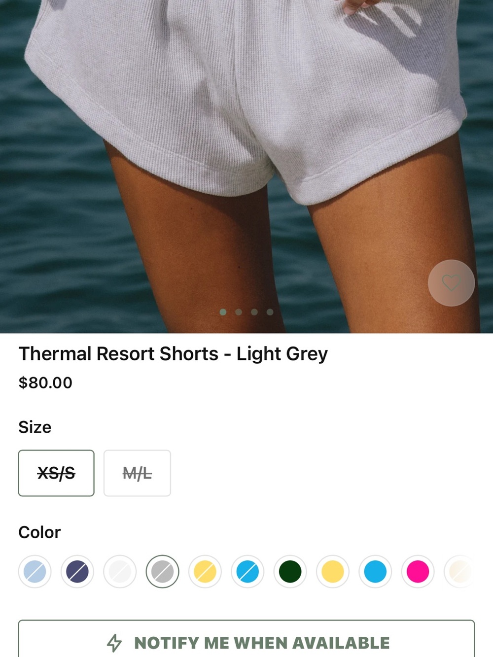 Daily Drills Thermal Resort Shorts - Light Grey